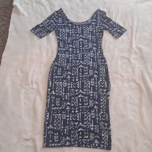 Blue fitted dress